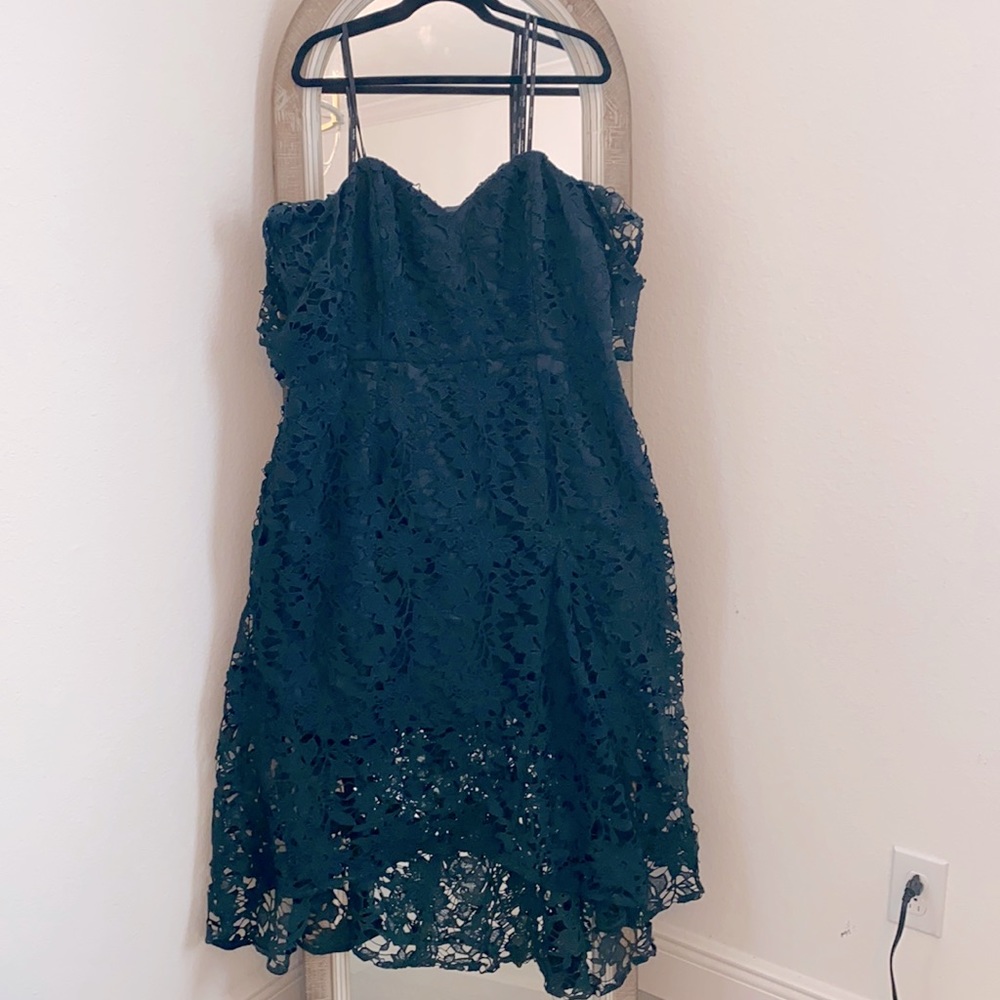 City Chic Green Lace Dress